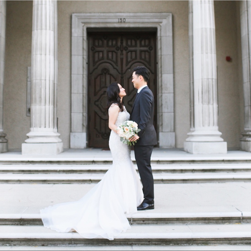 Mori Lee illusion mermaid wedding dress